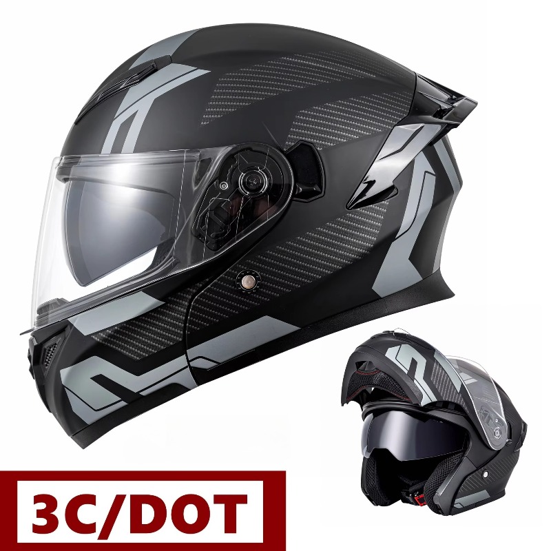 خوذات دراجات نارية معتمدة من و - مراجعة Modular Flip Up Motorcycle Helmet Dot Approved وسعره