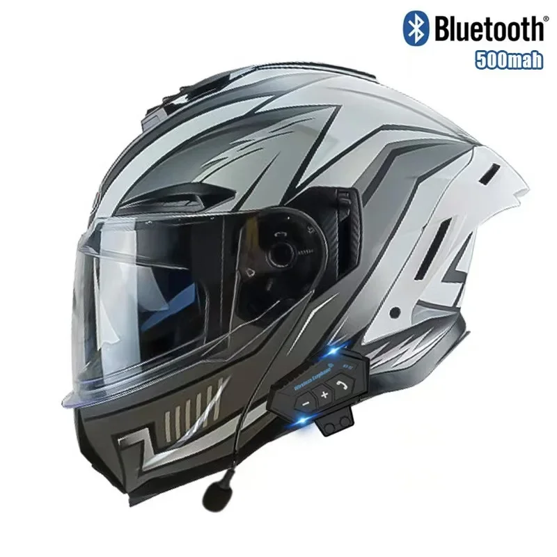 الوجه حتى خوذة دراجة نارية مع  - مراجعة Full Face Motorcycle Helmet With Bluetooth وسعره